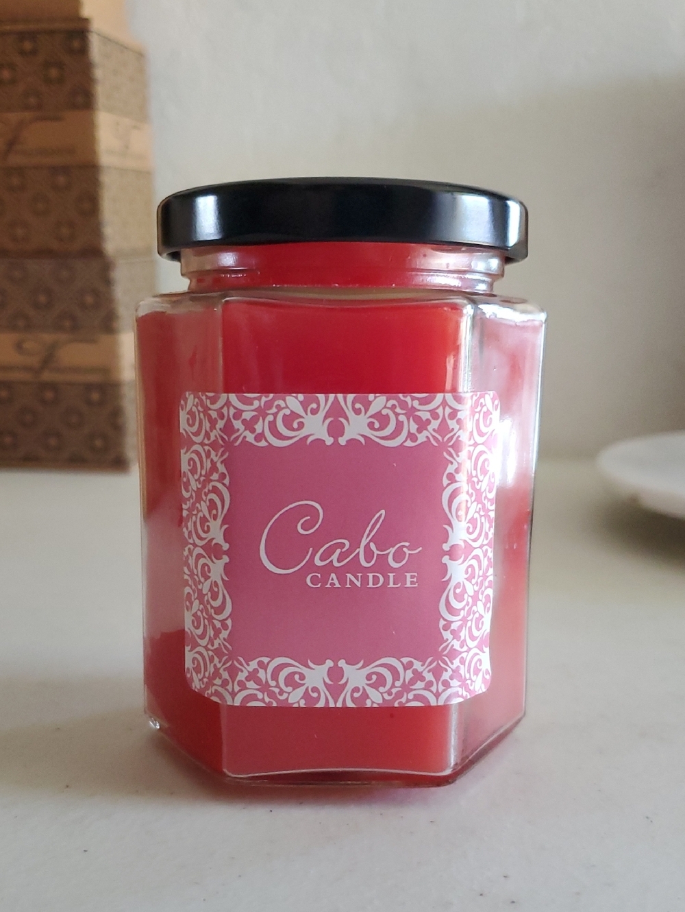 Strawberry Cream Candle 50 hrs burn time 8 oz, Home Interiors